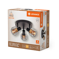 LEDVANCE DECOR Spot Firefly Plafonnier noir, OSRAM lampe incluse, 3 x 2.8W, E14
