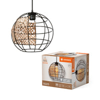 LEDVANCE DECOR Cage Globe Pendelleuchte, schwarz/braun, E27