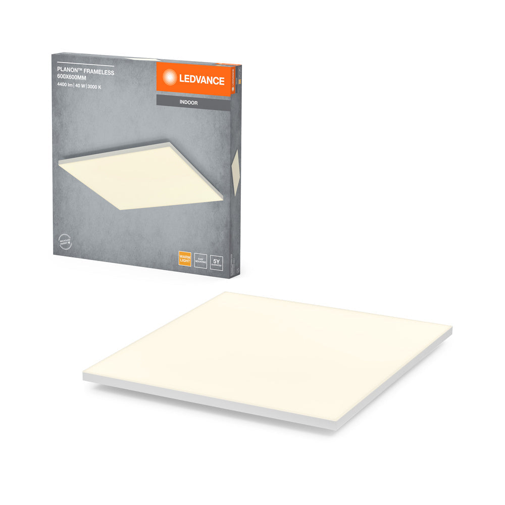 LEDVANCE Planon Frameless Plafonnier, blanc chaud, 40W, 600x600mm
