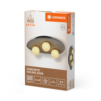 LEDVANCE DECOR Concrete Nest Plafonnier Grise, à 3 ampoules, G9
