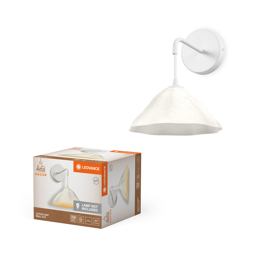 LEDVANCE Applique murale Decor Lotus Leaf blanc, E14, 219 mm