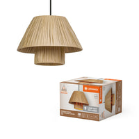 LEDVANCE DECOR Bamboo Paper Suspension Brune, 280mm, E27