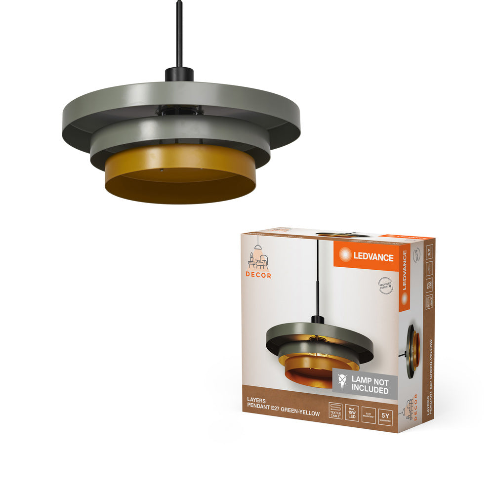 LEDVANCE DECOR Layers Pendant Suspension Verte, E27
