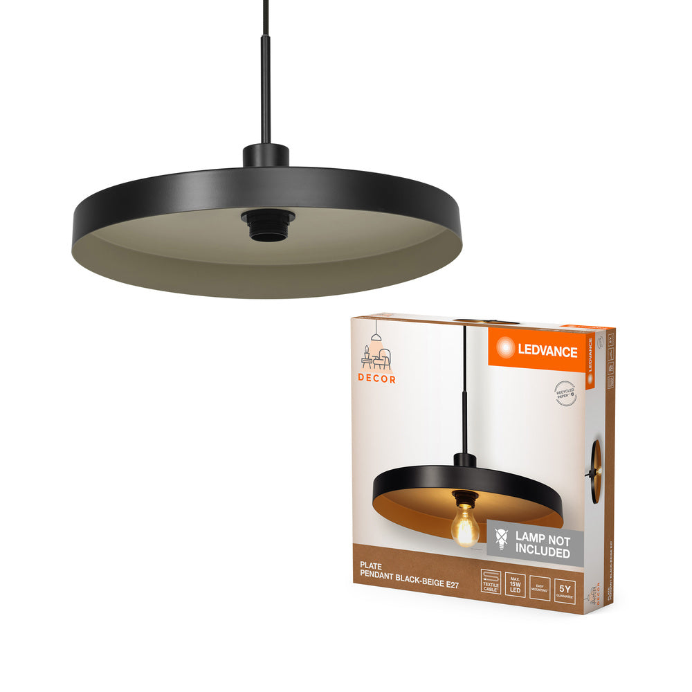 LEDVANCE DECOR Plate Pendant Suspension E27 Beige