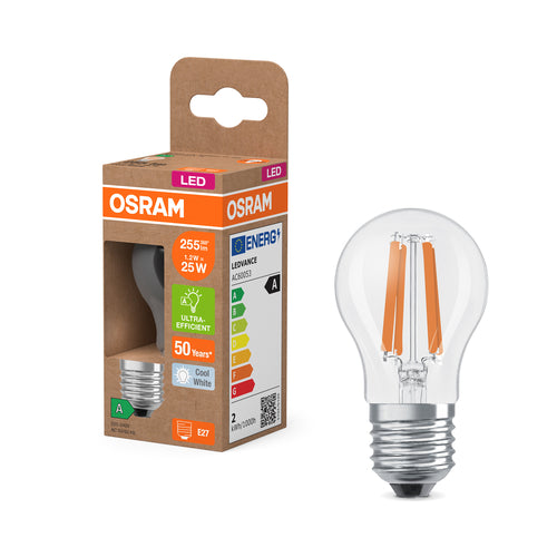 OSRAM LED-Miniball-Lampe mit Filament EEK A, 255lm, 4000K , Kaltweiß , E27