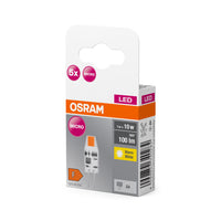 OSRAM LED PIN Ampoule blanc chaud claire, 12 V, 1 W, 27000 K, G4 Pack de 5