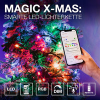 LEDVANCE Wifi SMART+ Guirlande lumineuse de Noël avec 200 LEDs, Magic RGB, dimmable, 8,4W, 20m