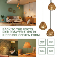 LEDVANCE DECOR Bamboo Paper Hut Plafonnier Brune, 400mm, E27