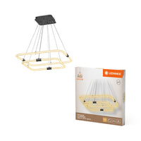 Suspension LEDVANCE DECOR Tetragon, 23 W, 3 000 K, 2 500 lm, blanc chaud, Click DIM