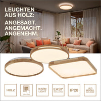 OSRAM ORBIS Woodburry plafonnier dimmable Click-DIM 36W 500mm bois