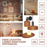 LEDVANCE DECOR Clay Windows Suspension Brune, 3-flammig, E27