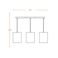 LEDVANCE DECOR Pendelleuchte Decor Cardboard Cylinder braun, 3xE27
