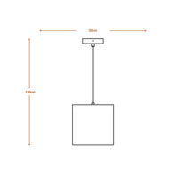 LEDVANCE Suspension Décor Carton Carré marron, E27