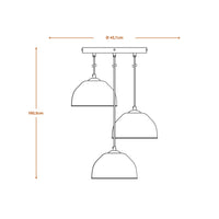 LEDVANCE Suspension Décor Camel Bell blanche, 3x E14