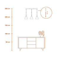LEDVANCE Suspension Decor Raffia Linear verte, 3xE27