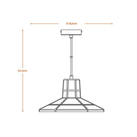 LEDVANCE DECOR Concrete Sala lampe en béton, E27, 325 mm