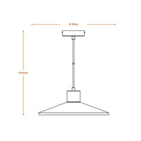 LEDVANCE DECOR Concrete Wood suspension en béton, E27, 320 mm