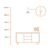 LEDVANCE DECOR Concrete Pyramid Beton Pendelleuchte, E27, 250 mm