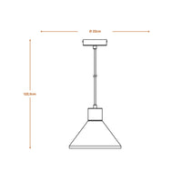 LEDVANCE DECOR Plaster Wood Gypse suspension, E27, 220 mm