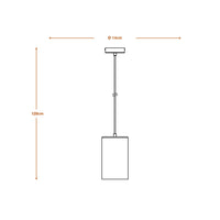 LEDVANCE DECOR Plaster Tube Gips Pendelleuchte, E27, 140 mm