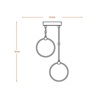 LEDVANCE DECOR Circle Suspension, 2 Pendel, 14W, Click CCT Noir
