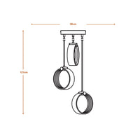LEDVANCE DECOR Circle Suspension, Suspension à 3 pendelles, non linéaire, 20W, Click CCT Noir