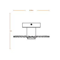 LEDVANCE DECOR Plisse Ceiling Plafonnier E27 Gris foncé
