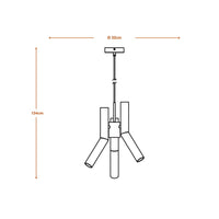 LEDVANCE DECOR Straw Suspension, 3 lampes, E27, multicolore
