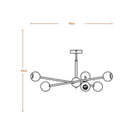 LEDVANCE DECOR Bubble Suspension Plafonnier, à 6 ampoules, E27, Multicolor
