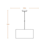 LEDVANCE Suspension Décor Feutre Tissage gris foncé E27 380 mm