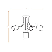 LEDVANCE Plafonnier Décor Feutre Tissage Canettes, 5xE14