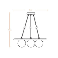 LEDVANCE DECOR Plaster Nest Pendant Suspension 3XG9 Blanc