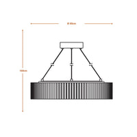 LEDVANCE DECOR Felt Cylinder Pendelleuchte Dunkelgrau, 28W, 830mm