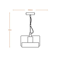 LEDVANCE DECOR Mold Pendant Suspension 225MM 1XE27 Gris foncé