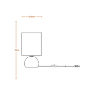 LEDVANCE DECOR Impact Lampe de table Beige et Gris, E27
