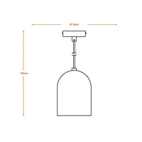 LEDVANCE DECOR Pill Pendant Suspension 1XE27 Noir