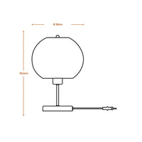 LEDVANCE Lampe à poser Decor Carton Boule marron, E27