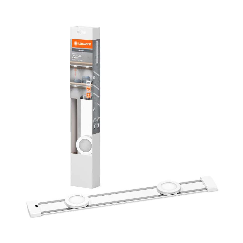 Spot LEDVANCE LINEAR LED MAGNET 2 SENSOR pour meuble 7W 840 DIM, 400 lm, 4000 K, blanc froid