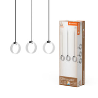 LEDVANCE DECOR Circle Suspension, Suspension à 3 pendelles, linéaire, 20W, Click CCT Noir