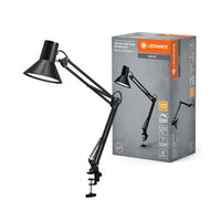 LEDVANCE OFFICE LINE Desk Retro Clip Schreibtischleuchte 9W 830 Dimmable Black, 393 lm, 3000 K, Warmweiß