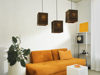 OSRAM DECOR Suspension Décor Carton Carré marron, 3xE27