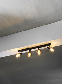 LEDVANCE DECOR Spot Firefly Deckenleuchte, OSRAM Lampe inklusive, schwarz, 4 x 2.8W, E14