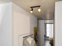 LEDVANCE DECOR Spot Firefly Plafonnier, OSRAM Lampe incluse, noir, 2 x 2.8W, E14
