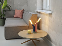 OSRAM DECOR Lampe de table paille, 2 flammes, E27, multicolore