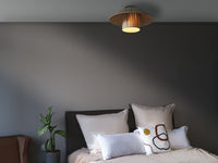 LEDVANCE DECOR Bamboo Paper Hut Plafonnier Brune, 400mm, E27