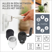OSRAM Matter SMART+ prise intelligente intérieure, noire