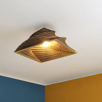 LEDVANCE Plafonnier Décor Carré Tournant marron