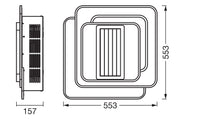 OSRAM LED Deckenventilator Square 55W CCT Weiß 3000K-6500K