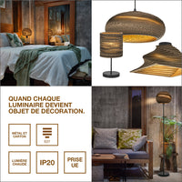 LEDVANCE Lampe à poser Decor Cardboard Cylinder marron E27