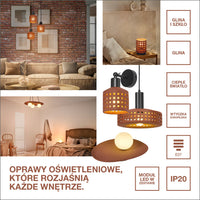 OSRAM DECOR Plafonnier Nid en Argile 3xG9 Marron